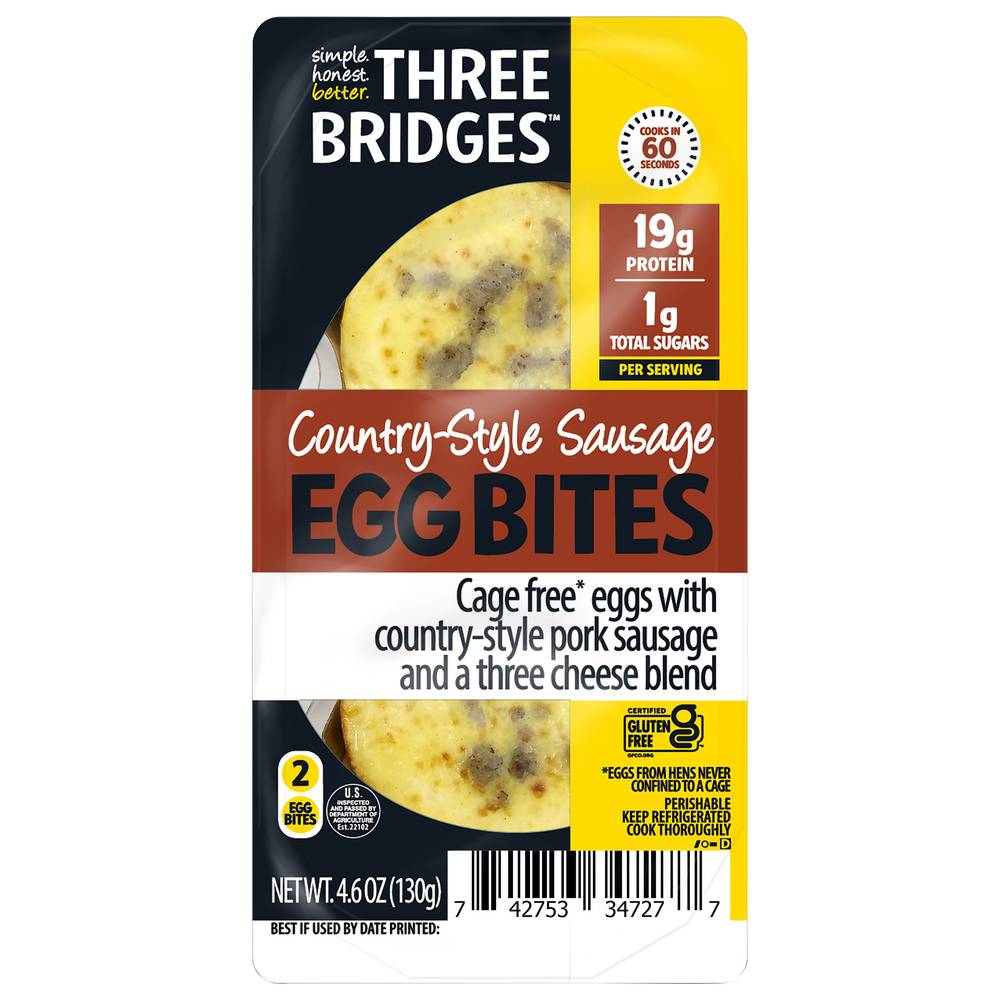 Three Bridges Country-Style Sausage Egg Bites (4.6 oz)