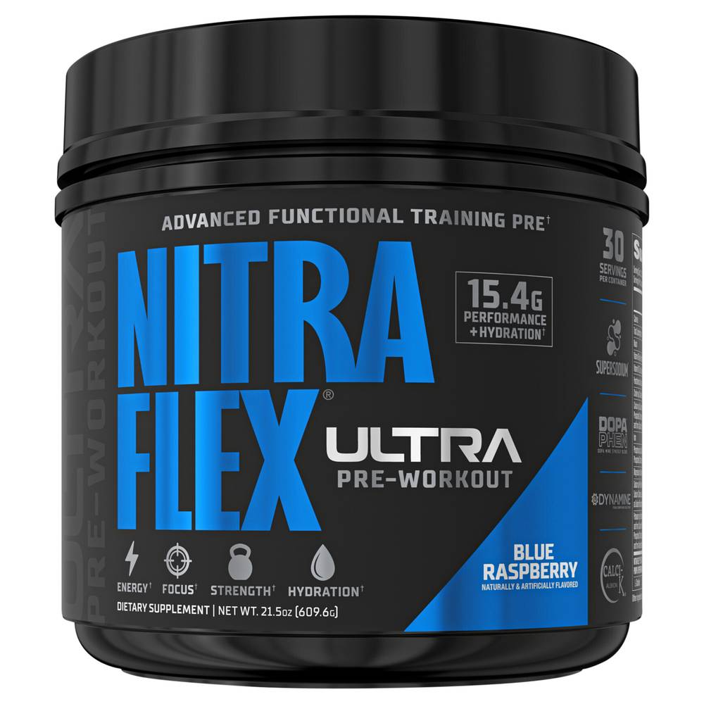 GAT Sport Nitra Flex Ultra Pre-Workout, Blue Raspberry (21.5 fl oz)