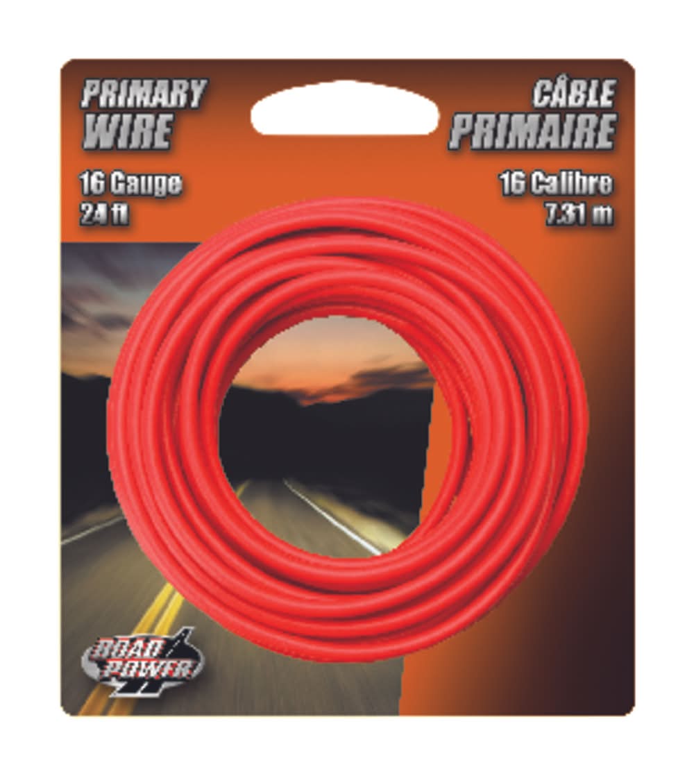 Coleman Cable 24 Ft. 16 Ga. Primary Wire Red