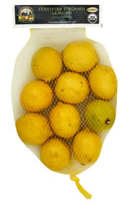 Organic Lemons Prepacked Bag - 2 Lb