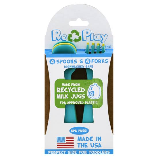 Re-Play Spoons & Forks 6+ Months pack (4 ct)