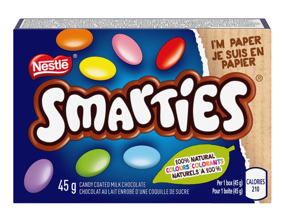 Smarties au lait (45 g) - smarties candy coated milk chocolate carton (24 x 45 g)