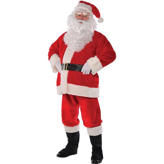 Adult Plush Santa Suit, 10pc - Size - Standard Size