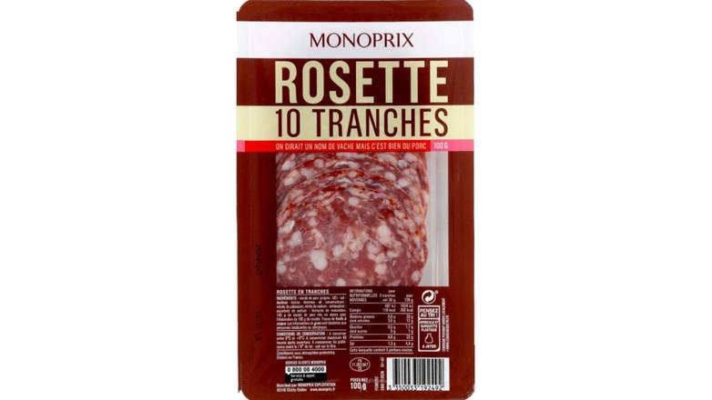 Monoprix Rosette La barquette de 10 tranches - 100 g