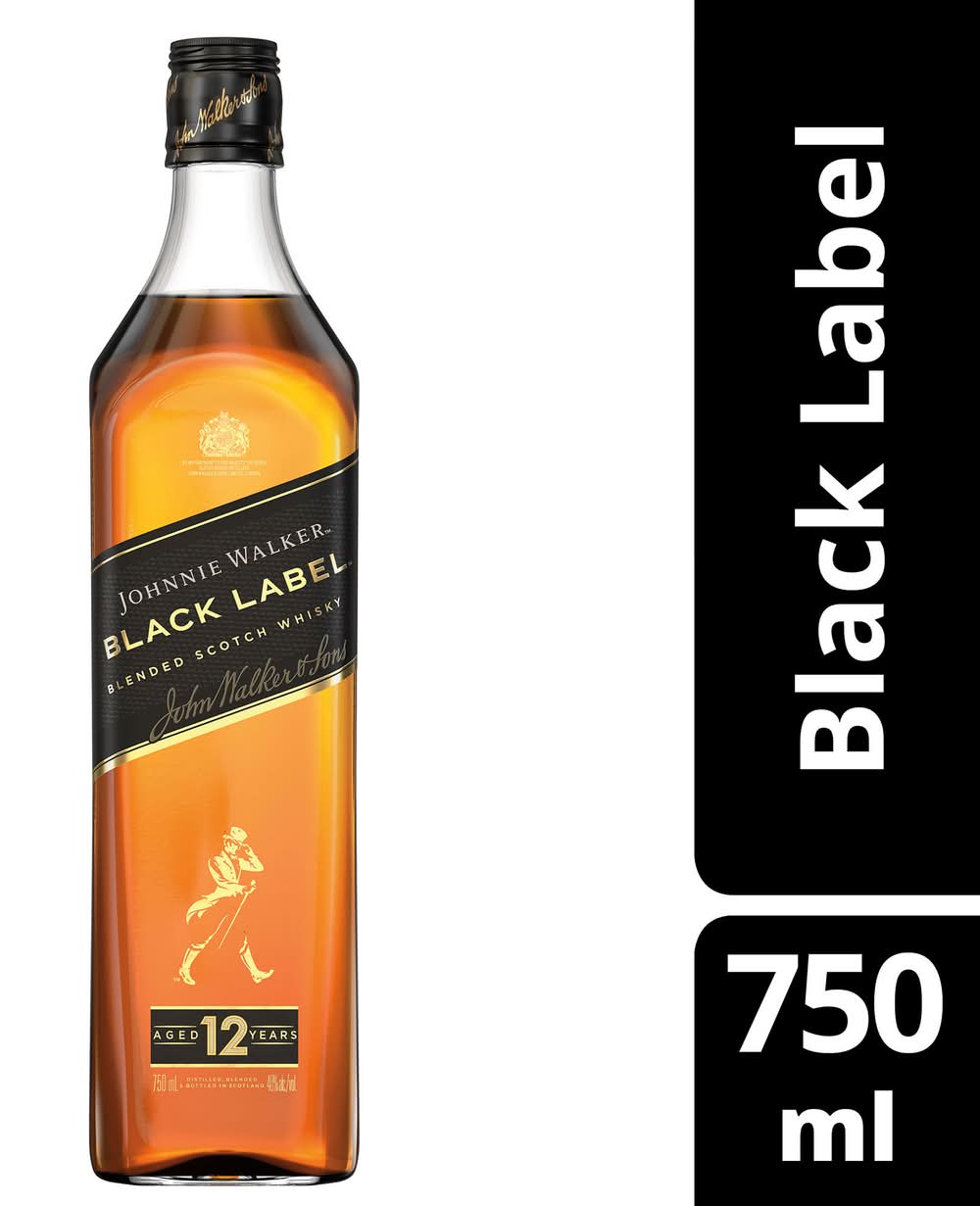 Johnnie Walker Black Label Blended Scotch Whisky 12 Year Old (750 ml)