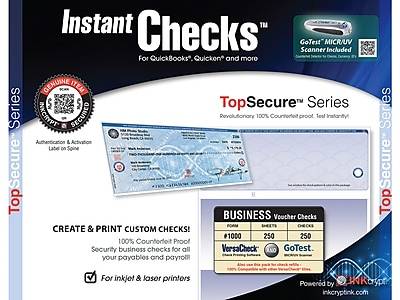 VersaCheck Instant Checks TopSecure for 1 User, Windows, CD (VCIC-9410)