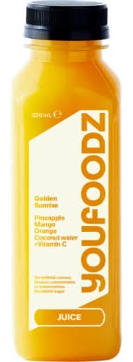 Youfoodz Smoothie with Banana, Mango, Pineapple, Apple, + Vitamin C 350ml