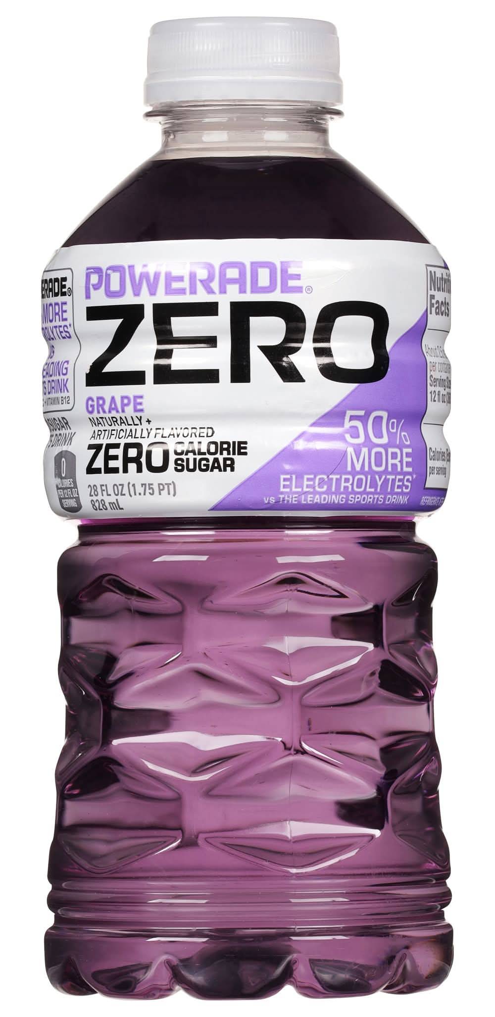 Powerade Zero Sugar Electrolyte Sports Drink, Grape (28 fl oz)