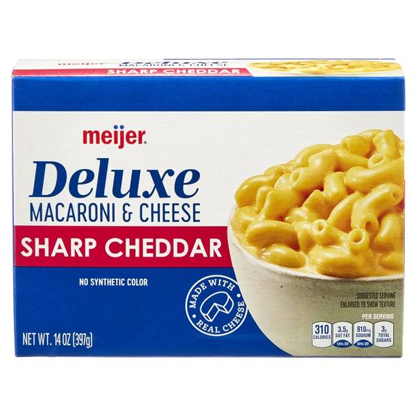 Meijer Deluxe Sharp Cheddar Mac and Cheese (14 oz)