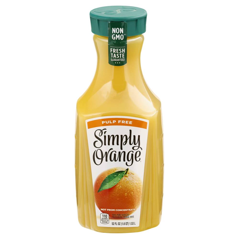 Simply Orange Pulp Free Juice 52 fl oz Orange