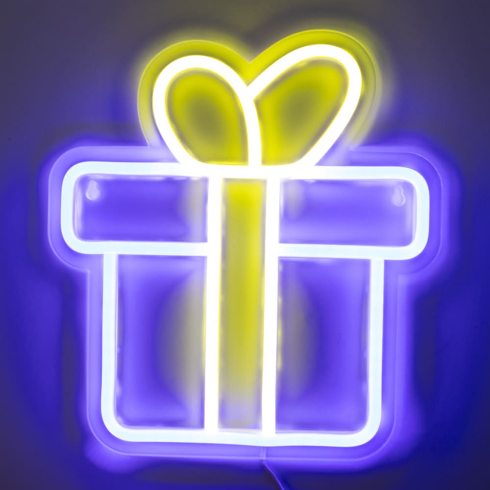 Present Neon LED Light 9.4in x 10.2in
