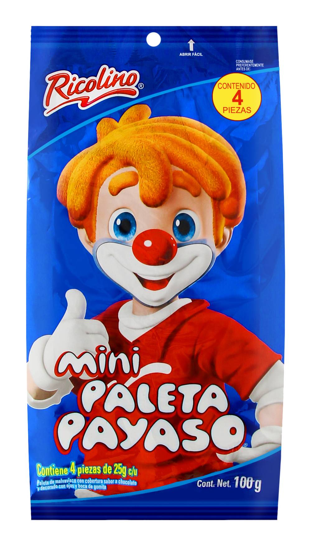 Ricolino · Paleta payaso mini (4 un)