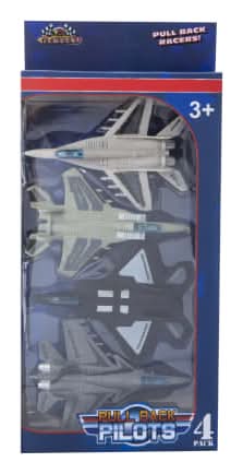 Airplane Pull-Back Racers 4-Count - Pilots Pull Back Planes