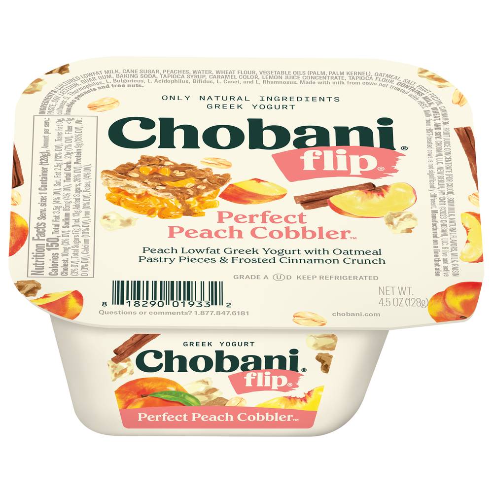 Chobani Flip Greek Perfect Peach Cobbler Yogurt (4.5 oz)