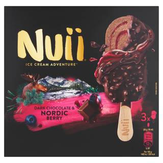 Nuii Dark Chocolate & Nordic Berry Ice Cream 3 X 90Ml
