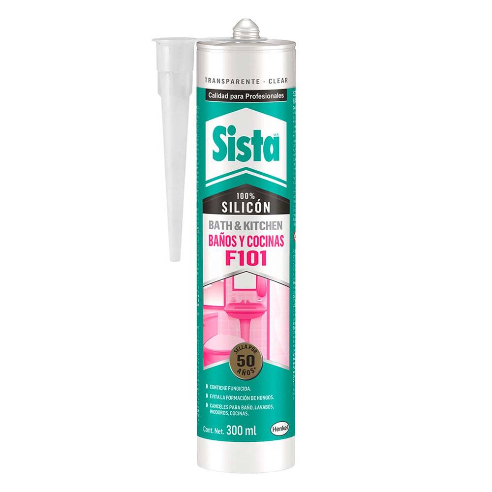 Sista · Sellador baños y cocina transparente f101 (300 ml)