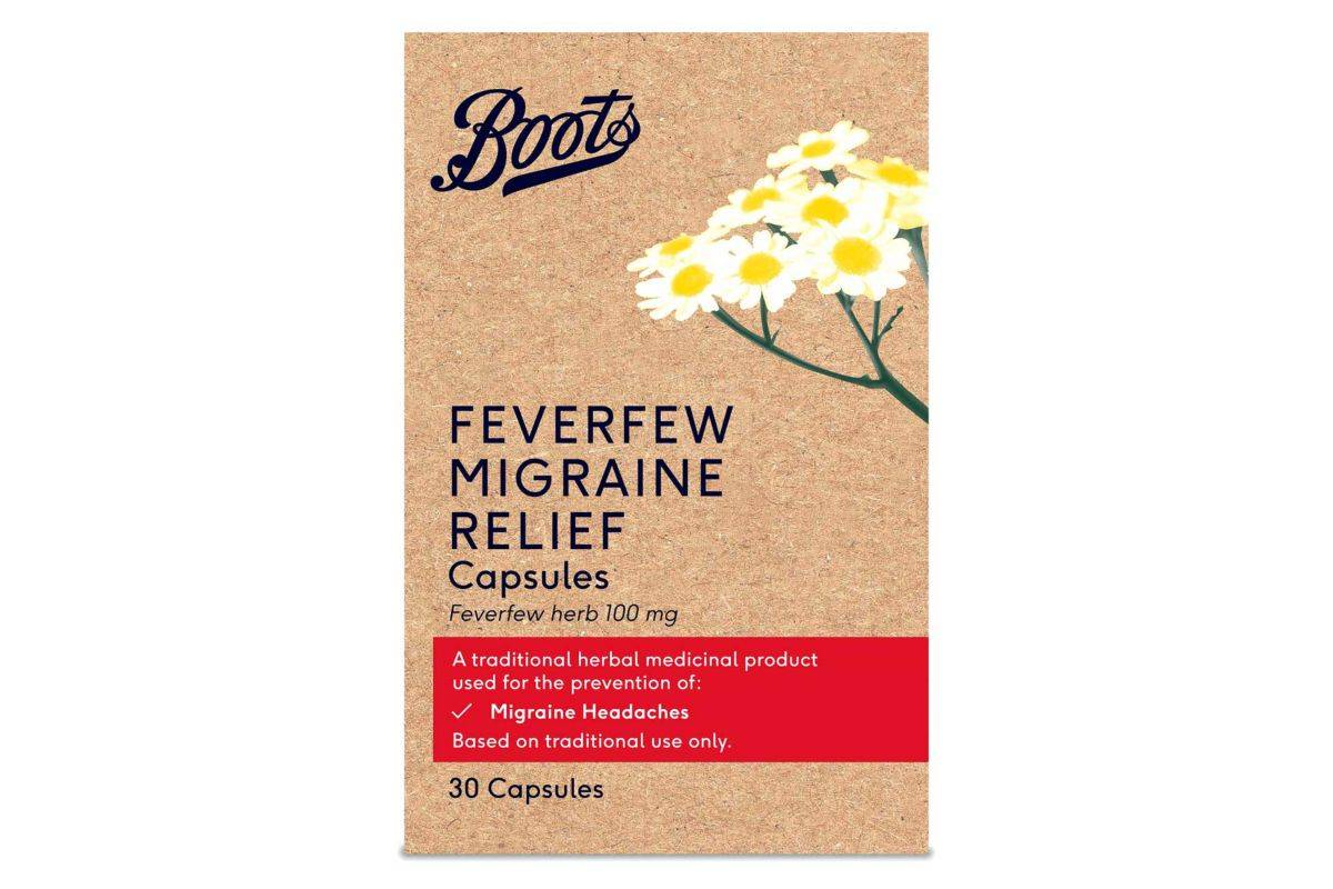 Boots Pharmaceuticals Migraine Relief Feverfew Capsules  - 30 Capsules