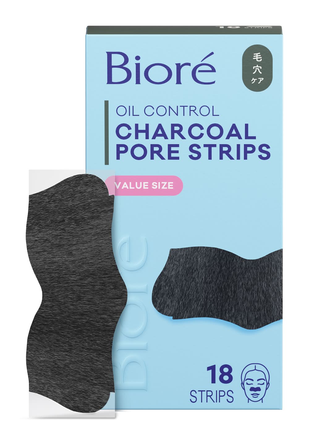 Biore Deep Cleansing Charcoal Pore Strip (0.8 oz)