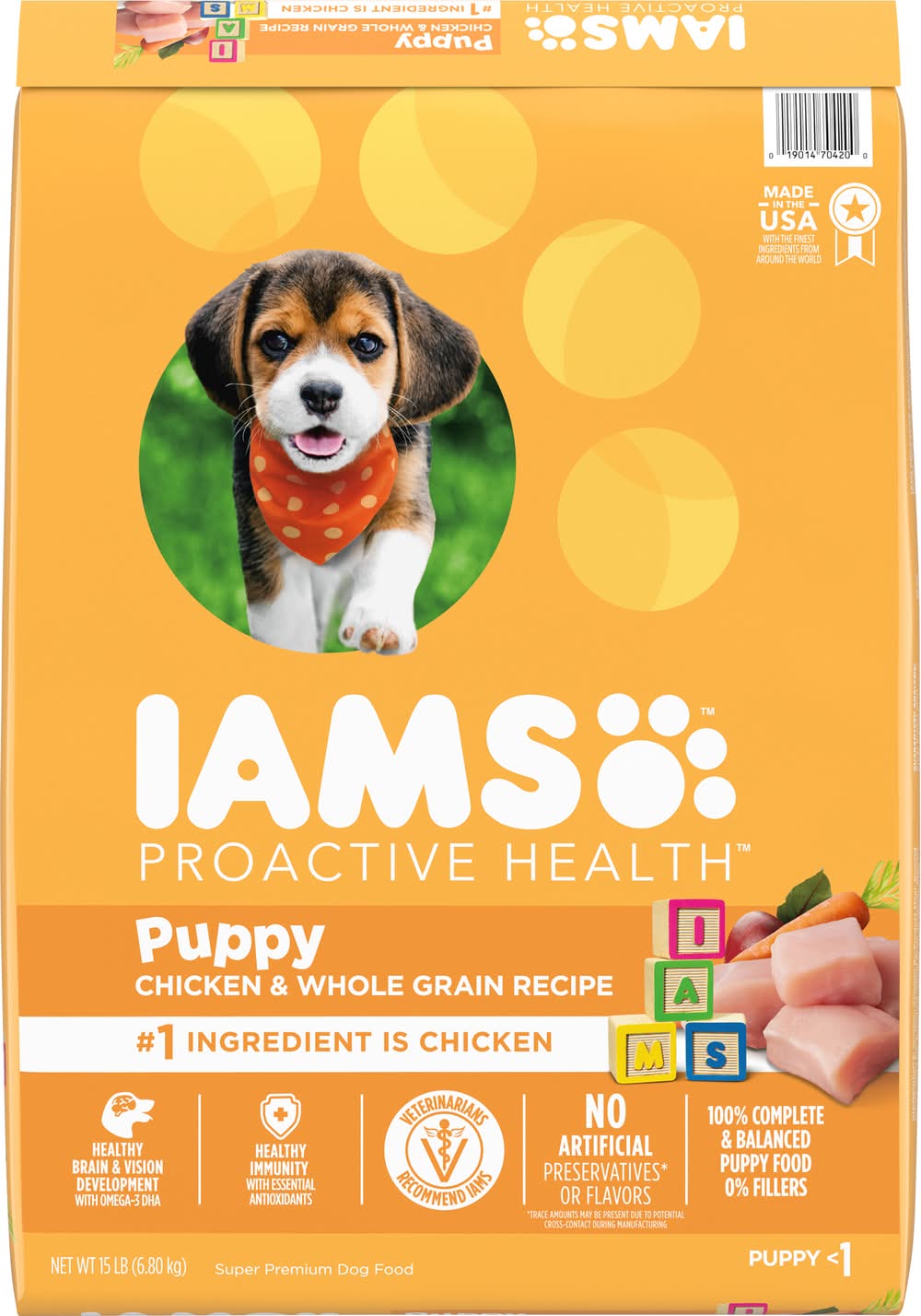 Iams Puppy Super Premium Chicken & Whole Grain Recipe Dog Food (15 lbs)