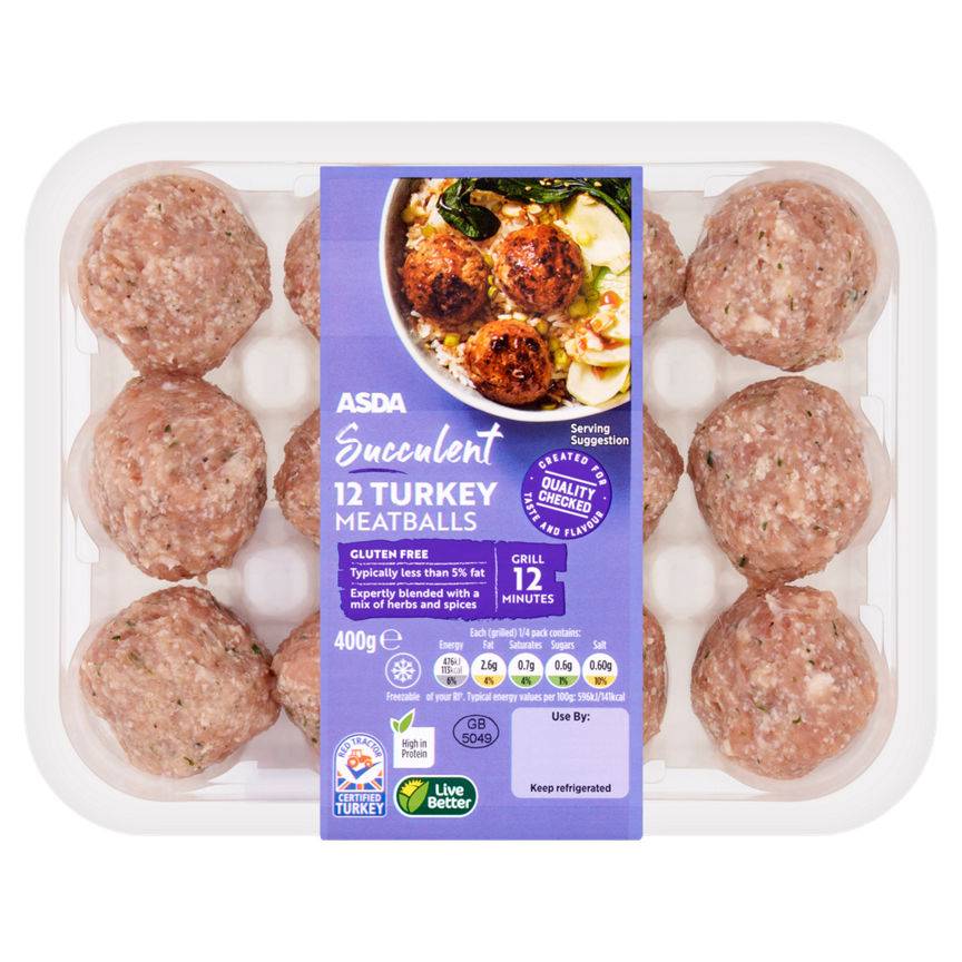 ASDA Succulent Turkey Meatballs (12 pack)