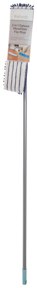 TrueLiving 2-In-1 Deluxe Microfiber Durable Flip Mop