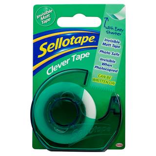 Sellotape Clever Tape Sticky Tape Dispenser 18mm x 15m