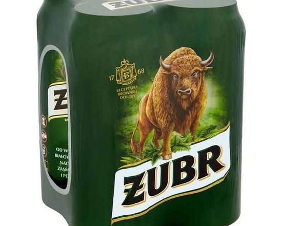 ZUBR BEER 4X500ML CANS