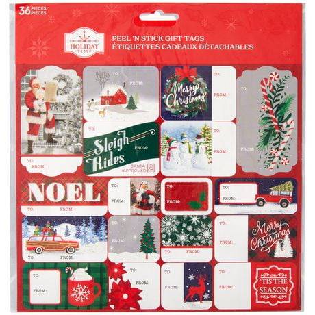 Holiday Time Peel ‘N Stick Santa Gift Tags (36 ct)