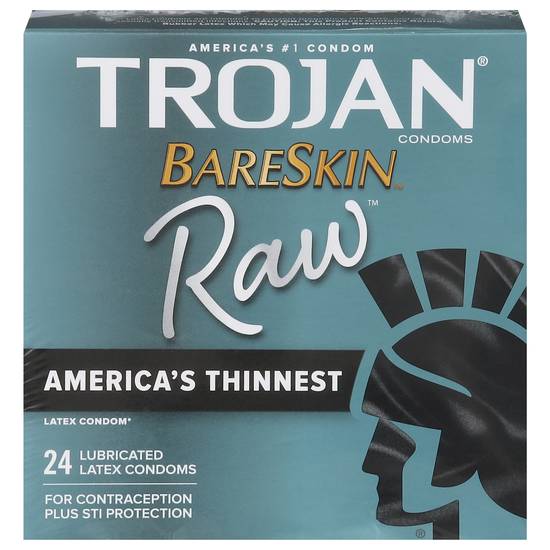 Trojan Bareskin Raw Latex Condom (24 ct)