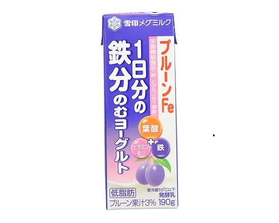 【チルド飲料】◎メグミルク≪プルーンFe・鉄分のむYG≫(190g)