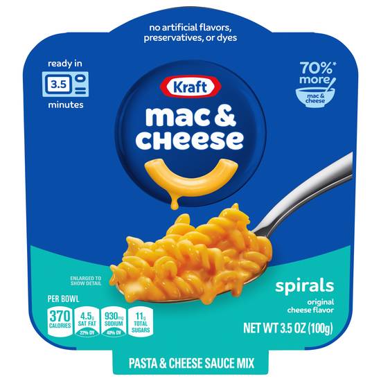 Kraft Big Bowl Macaroni & Cheese Spirals (3.5 oz)
