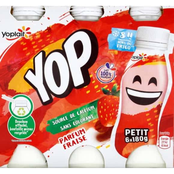 P'Tit Yop Yaourt À La Fraise Les 6 Bouteilles De 180G