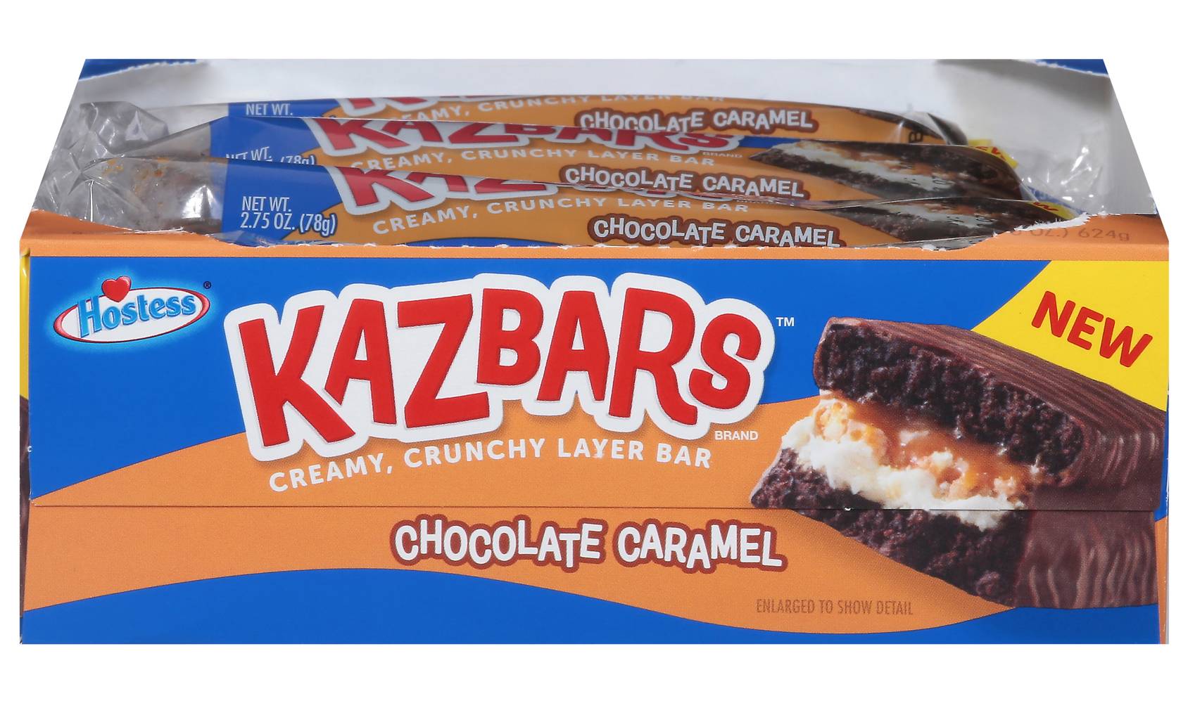 Hostess Kazbars Chocolate Caramel Layer Bar (2.75 oz, 8 ct)