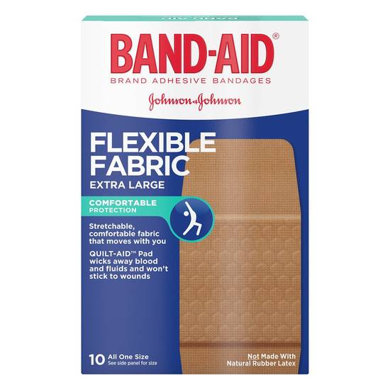 Band-Aid Flexible Fabric Extra Large Adhesive Bandages (10 ct)