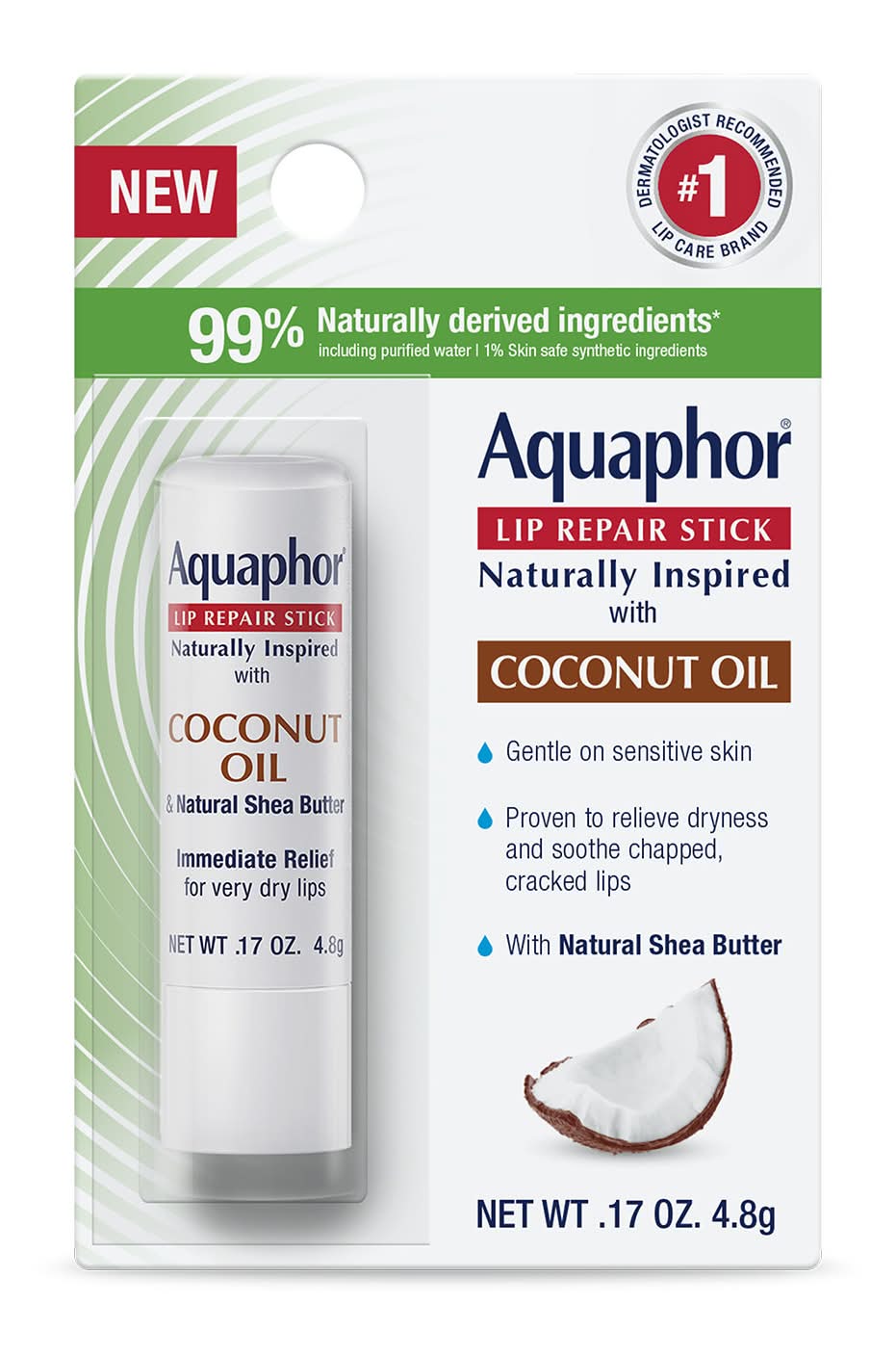 Aquaphor Coconut Oil Lip Repair Stick (0.17 oz)
