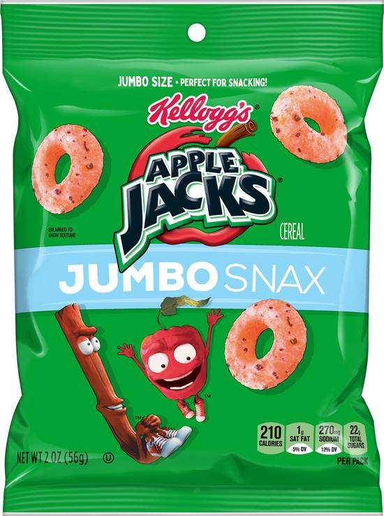 Kellogg's Apple Jacks Jumbo Size Snax Cereal