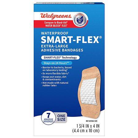 Walgreens Smart-Flex Extra Large Waterproof Adhesive Bandages