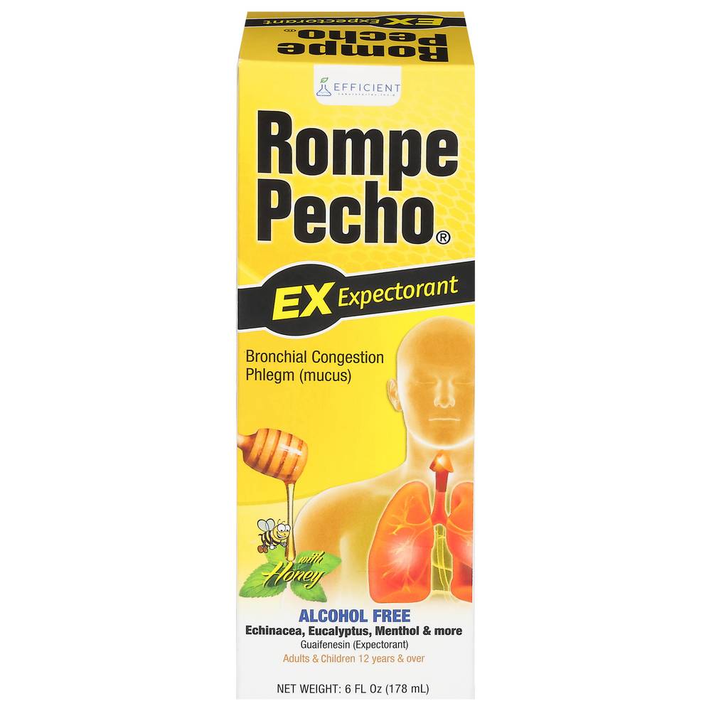 Rompe Pecho Expectorant Honey Bronchial Congestion Relief (6 fl oz)