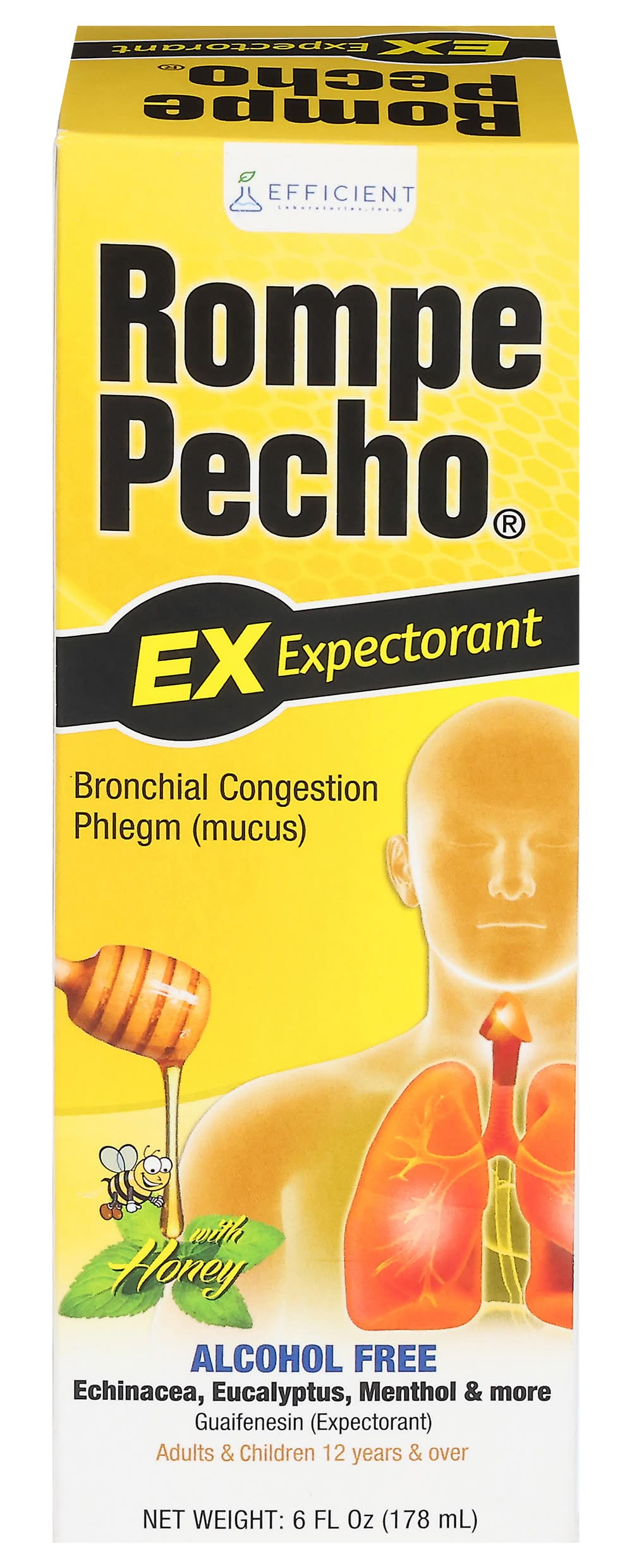 Rompe Pecho Expectorant Honey Bronchial Congestion Relief (6 fl oz)