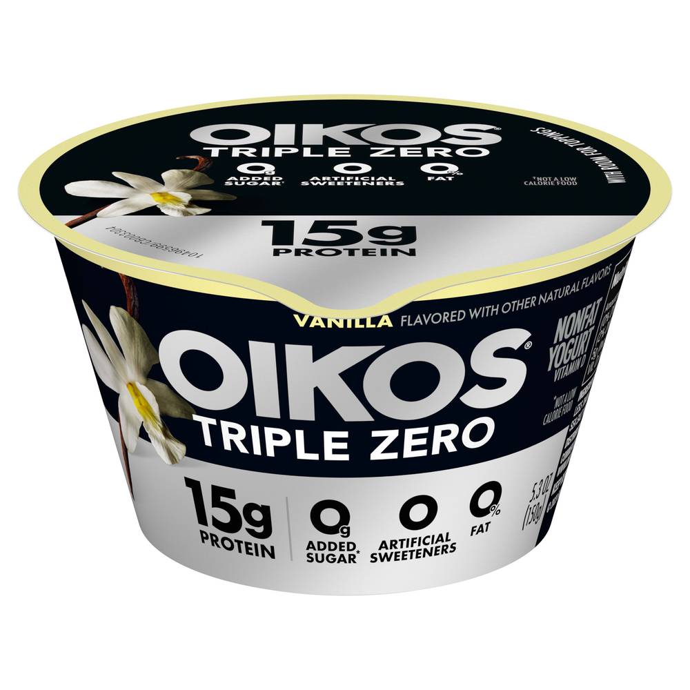 Oikos Triple Zero Blended Greek Yogurt, Vanilla (5.3 oz)