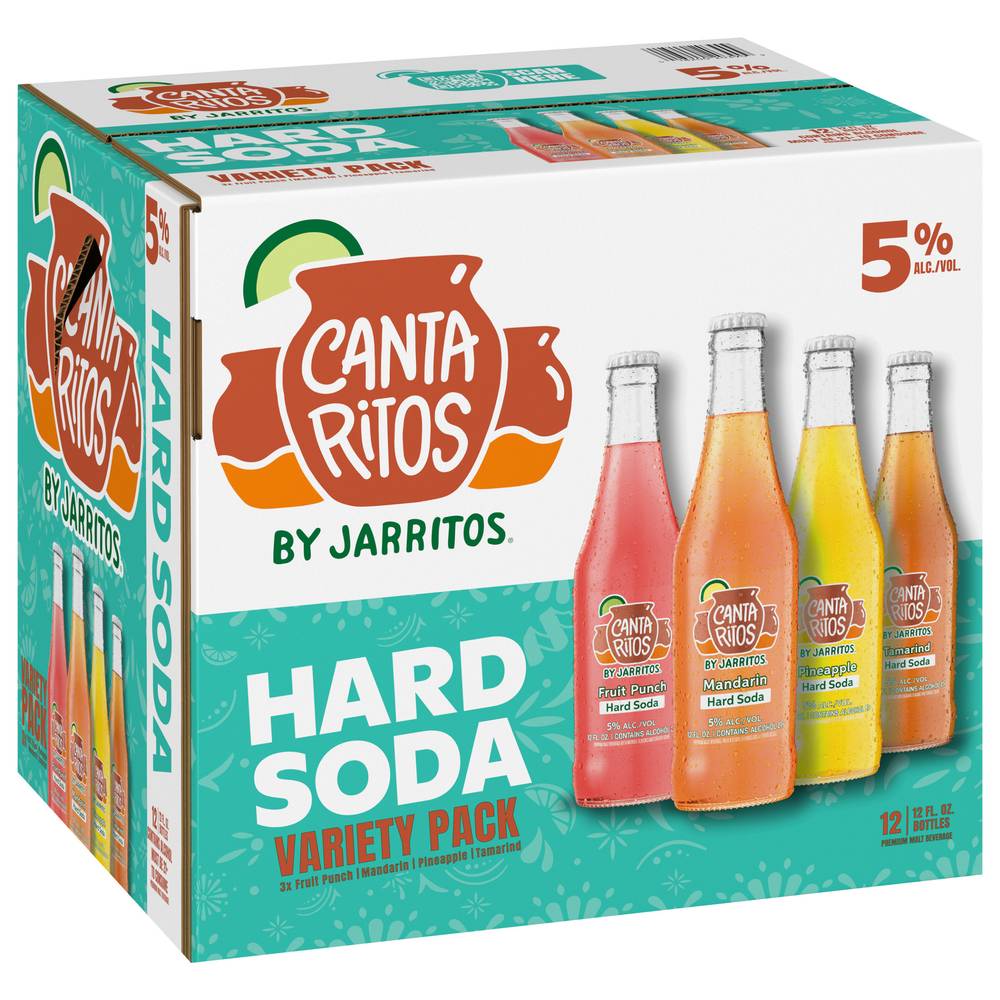 Cantaritos Hard Soda Variety pack, Assorted (12 x 12 fl oz)