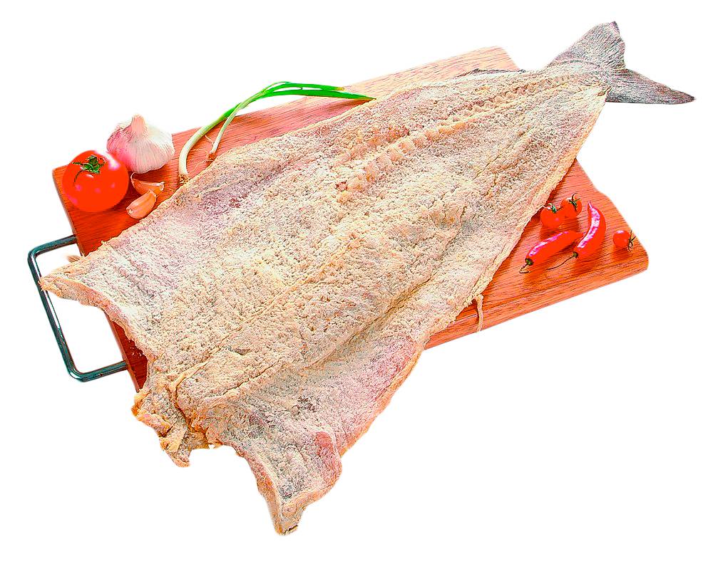 Peixe seco e salgado tipo bacalhau Saithe (Embalagem: 828 g aprox)