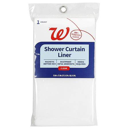 Walgreens Shower Curtain Liner - 1.0 ea