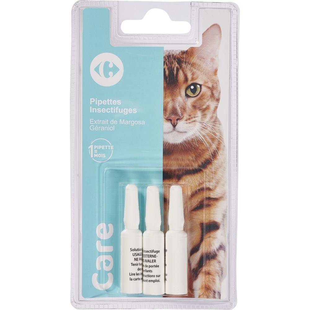 Carrefour - Pipettes insectifuges pour chat (3 pièces)