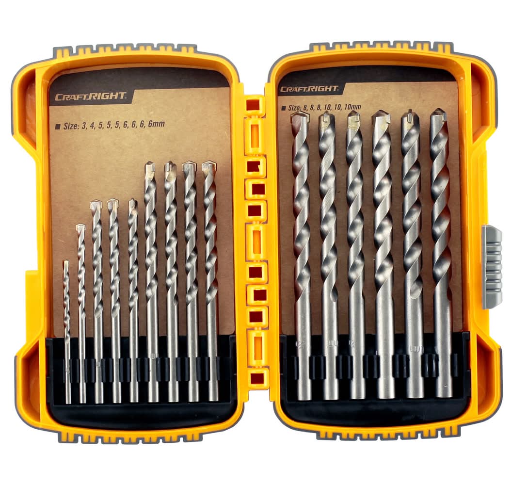 Craftright 15 Piece Masonry Drill Bit Set