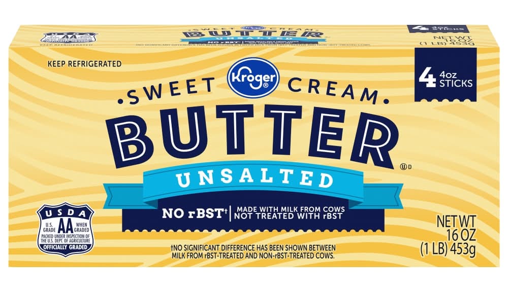 Kroger Unsalted Butter Sticks (4 x 4 oz)