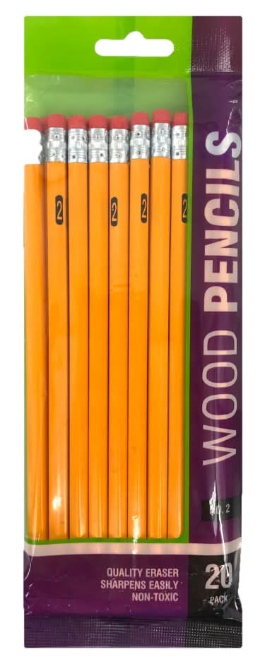 Wood 2 Pencils (20 ct)