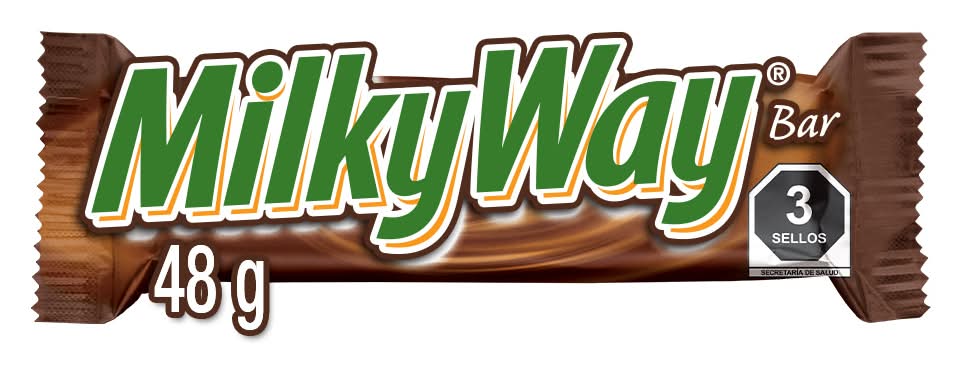 Milky Way · Barra de chocolate con leche rellena de caramelo y turrón (48 g)