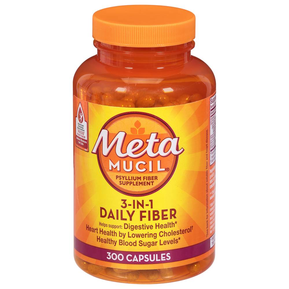 Metamucil 3-In-1 Psyllium Fiber Supplement (8.8 oz)