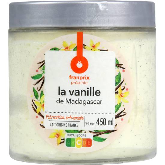 Crème glacée vanille de madagascar franprix 450ml